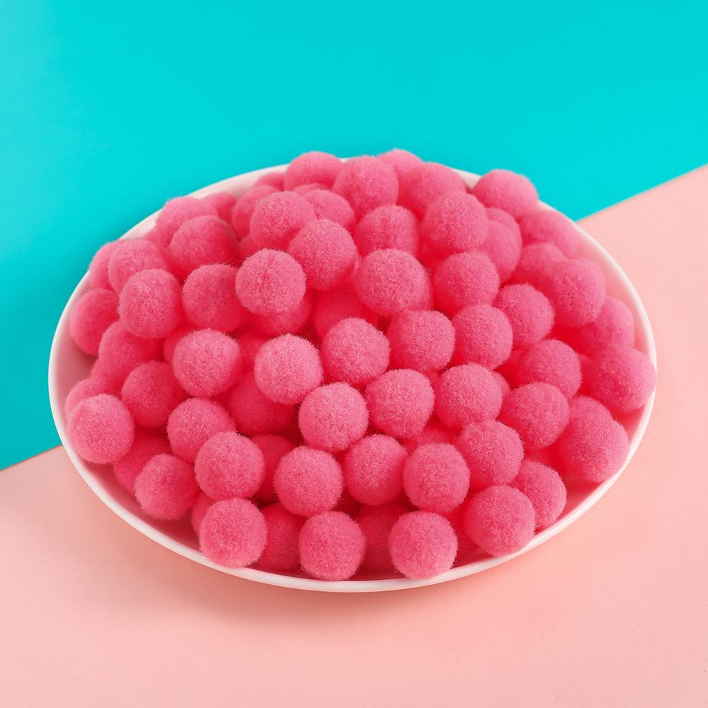 50pcs 10/15mm Multicolor Soft Fluffy Ball Pompom Plush Balls for DIY Sewing Holiday Decorations and Jewelry Making Supplies
