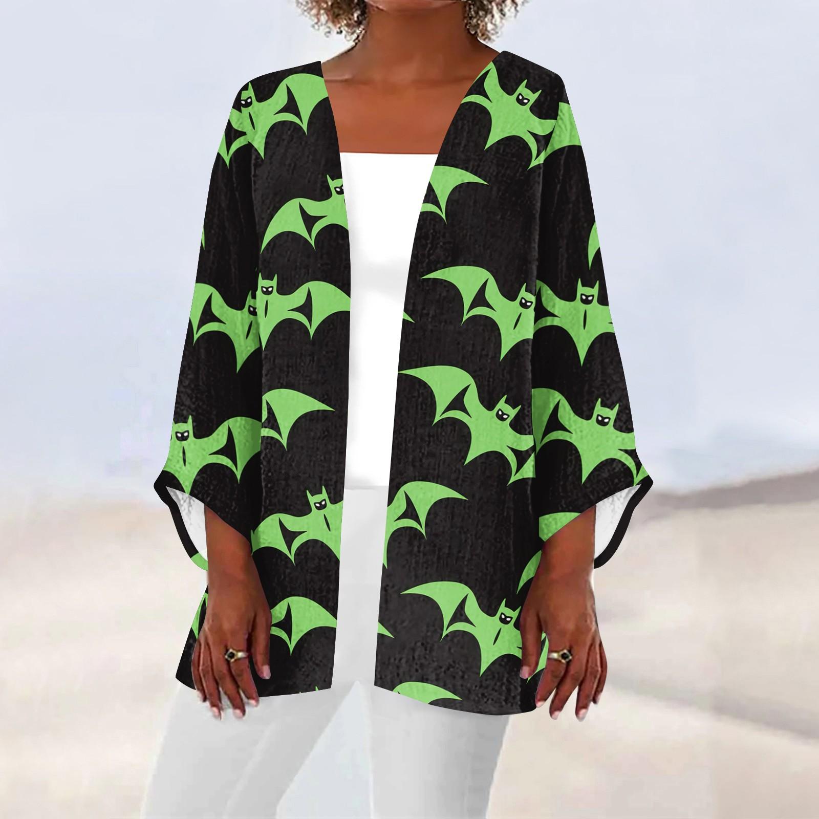 

Женская повседневная модная легкая куртка средней длины с принтом, кардиган XXXL