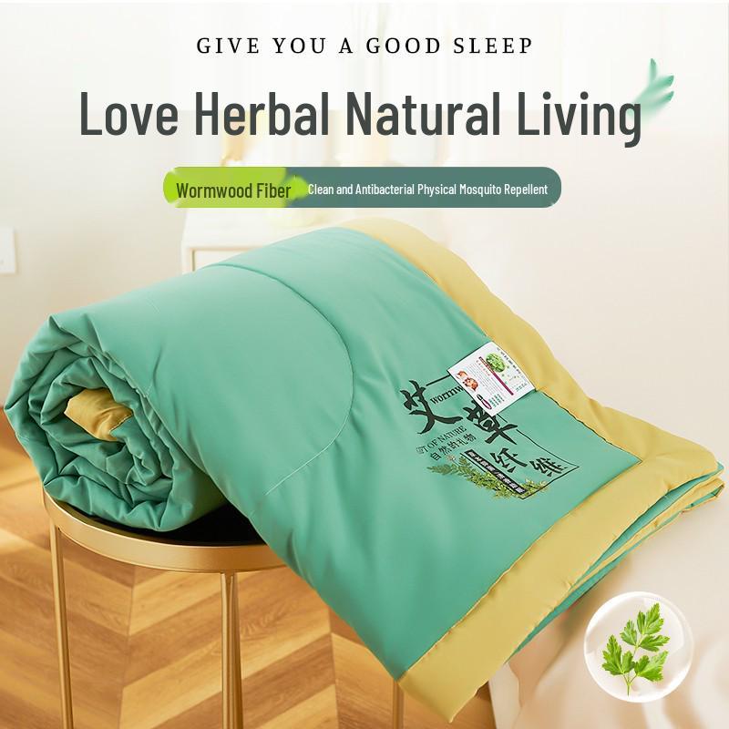 

Полынная летняя стеганая накидка для мамы и малыша: Машинная стирка, Охлаждающее одеяло-кондиционер в подарочной коробке, Тонкое и легкое. 150x200 Air Conditioning Quilt