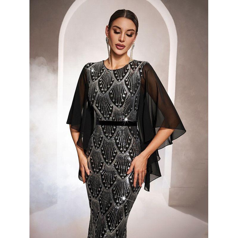 Birthday Dress Long Maix Night Club Party Dress Black Formal Black S