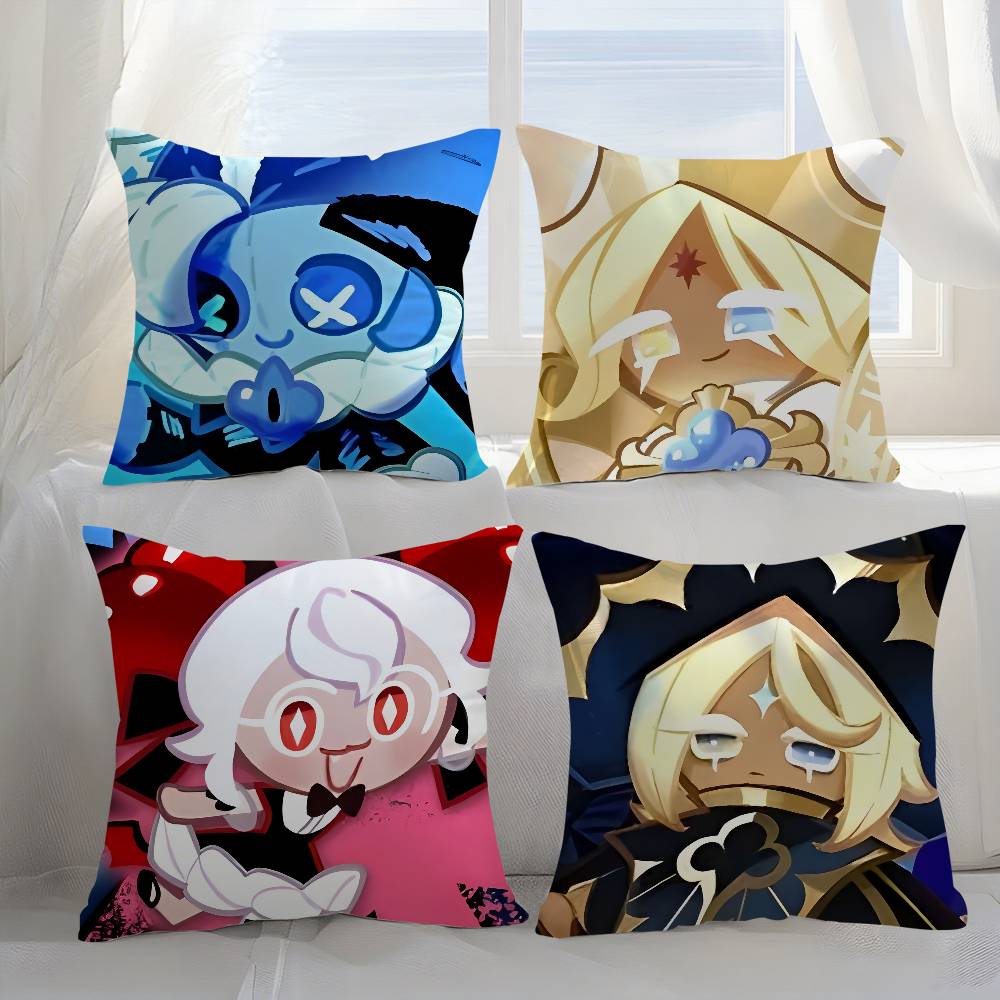 Pillow Case Game C-Cookie Run Kingdom Sofa Short Plush Double-Sided Hd Printing Room Home Office Gift Cushion Cover