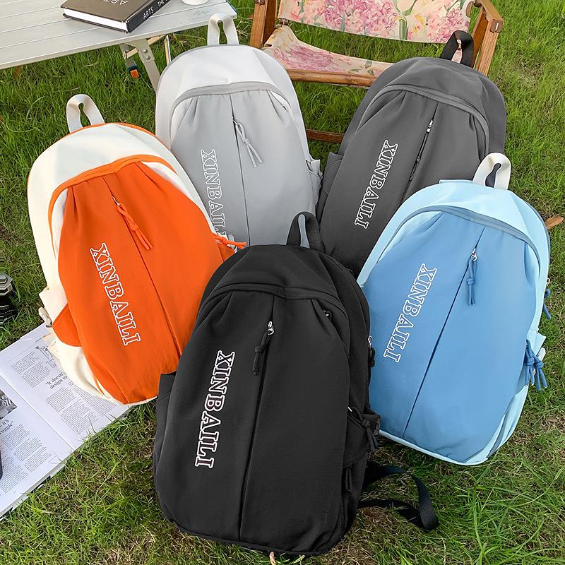 Schoolbag Outdoor Backpack Women's 1011 New Junior High School Student School Bag Large Capacity High School Student Sports Travel Backpack Men