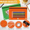 Pencil Pouch for 3 Ring Binder, Bulk 6 Pack 3 Hole Zipper Pencil Pouches with Clear Window, Pencils Bags In Assorted Colors, Sturdy and Durable Cloth