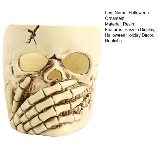 Cool Halloween Decorations Skull Candle Holder Decor Resin Gothic Table Ornament