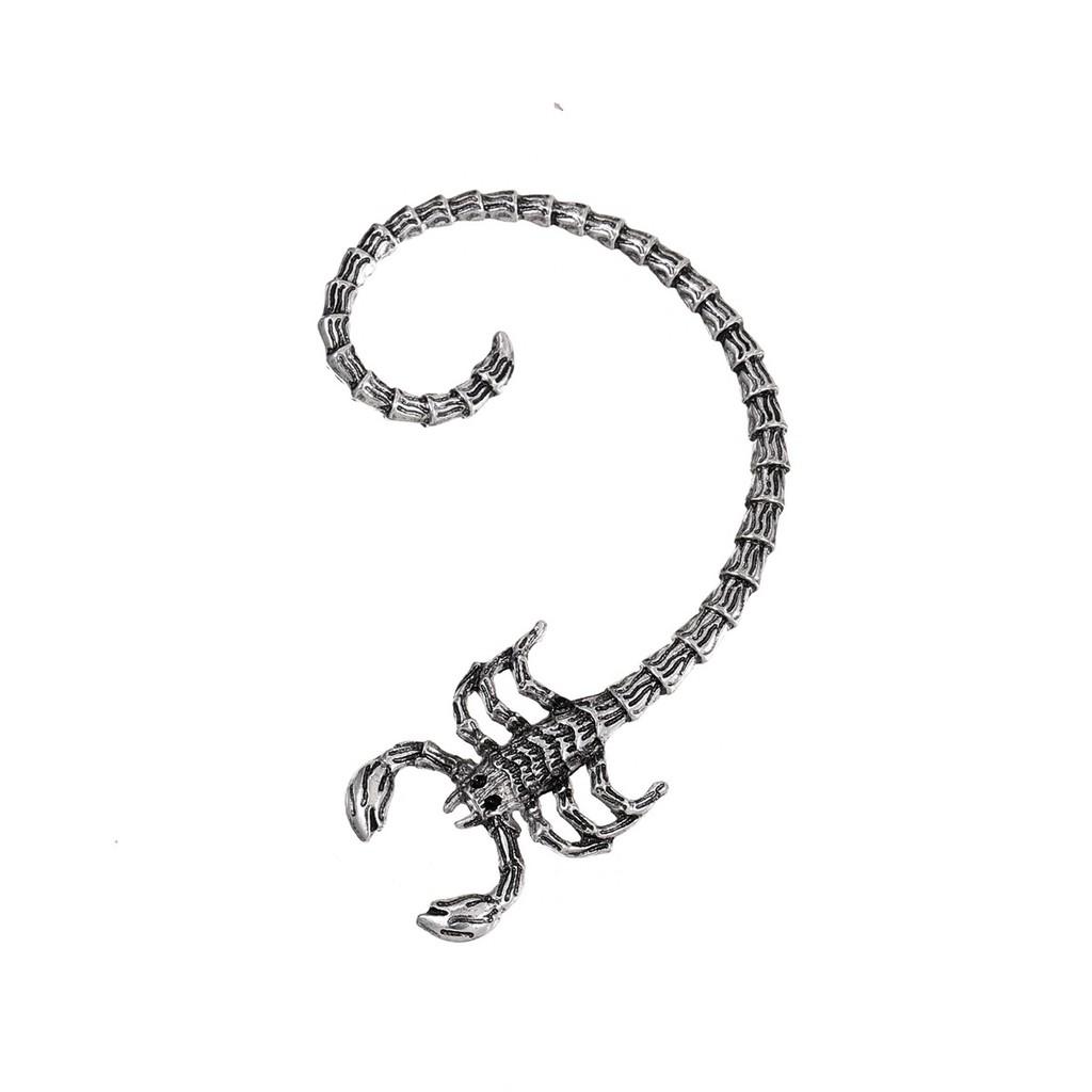 Punk Animal Scorpio Cuff Earrings For Women With Black Plated Jewelry Alloy