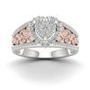 Silver Water Drop Pear-Shaped Flower Snowflake Ring Simple Temperament Flower Ring