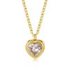 Heart Series 18K Gold-Plated Titanium Steel Necklace - Elegant, Colorfast, Simple & Chic Clavicle Chain