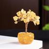 Crystal Money Tree Miniature Decor With Natural Gemstones For Feng Shui Wealth