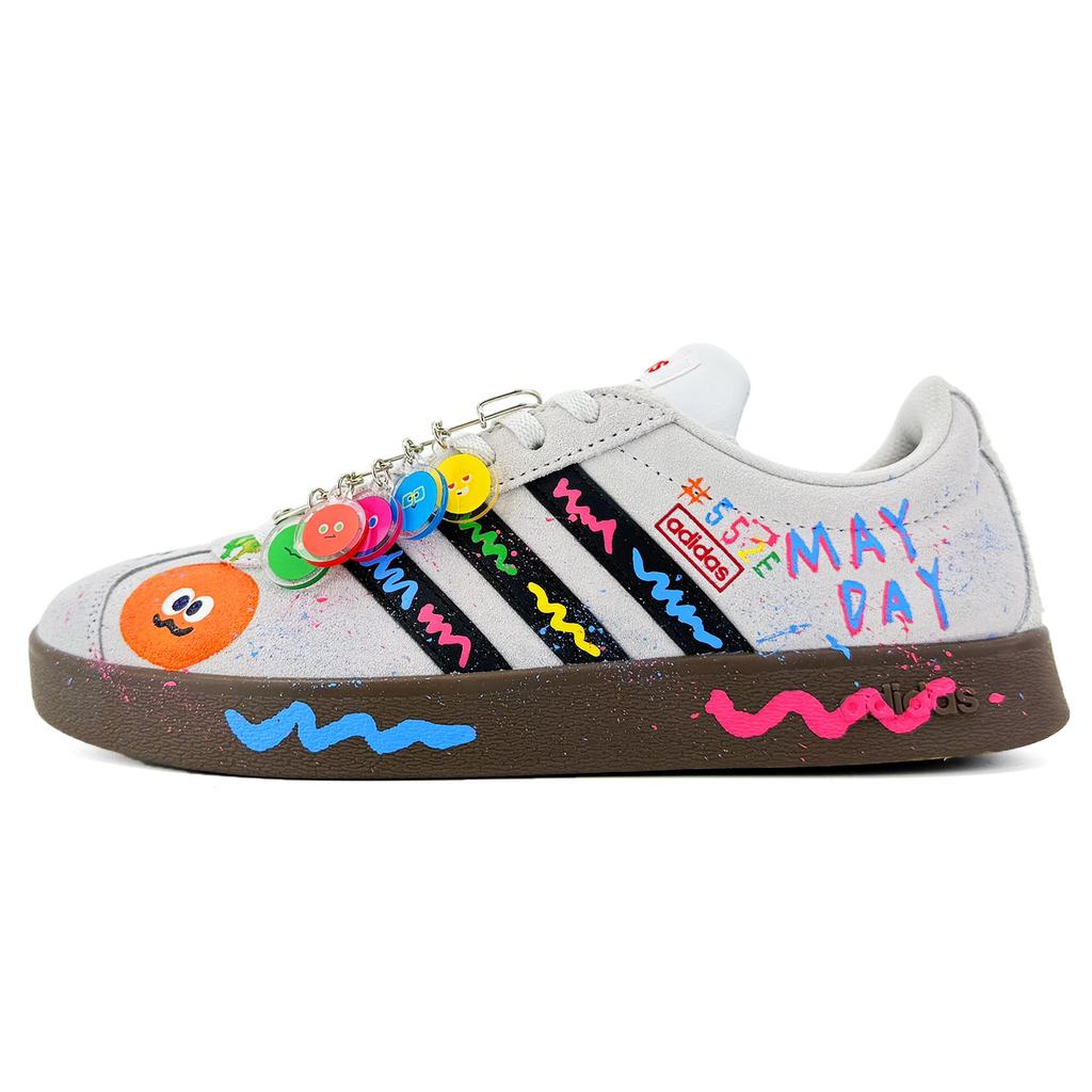 Adidas VL COURT 2.0 Lifestyle Sui Xin, May Carrot Low top Skateboard Shoes Unisex Gray HQ1802(Team347-)