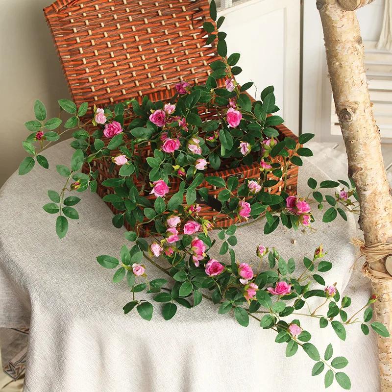 

1,8 м искусственная роза, лоза, настенное отопление, украшение для забора, искусственный цветок, ротанг, цветы, искусственные