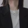 S925 Silver-Plated Heart Necklace - Simple Korean Style for Women, Clavicle Chain, Perfect Gift for Girlfriends and Students