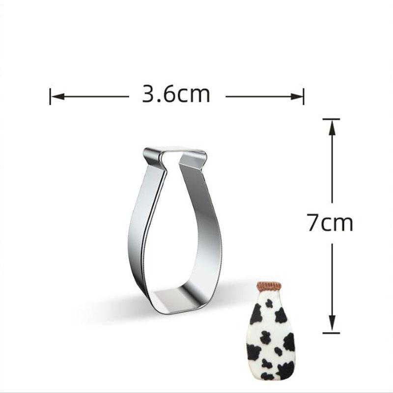 1pcs Patisserie Reposteria Cow Cattle Milk Fence Cookie Cutter Fondant Cake Decor Tool Plaste Cupcake Toppers Biscuit Mold Mould