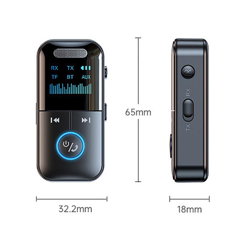 5.4 Bluetooth Adapter Bluetooth Audio Receiver/Transmitter With Led Display Aux 3.5Mm Jack For Car Tv Speaker Headphones