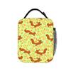 Cartoon Floral Fox Lunch Bag  Travel Lunch Box For Men Kawaii Print Tote Food Bags Waterproof Portable Insulated Cooler Bag