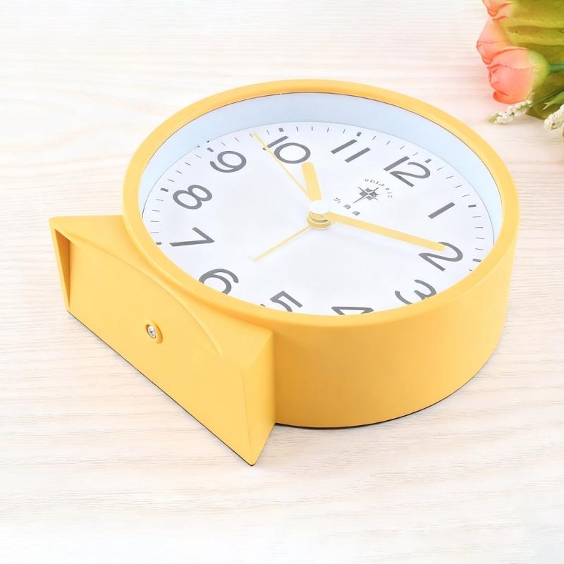 Quiet Movement Kids Alarm Clock with Arabic Numerals Modern Minimalists Battery Operated Table Clock for Student Gift