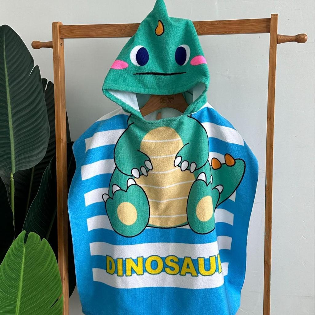 Children's Hooded Bath Towel: Antibacterial, Quick-Drying, Wearable Cloak for Bath or Beach.