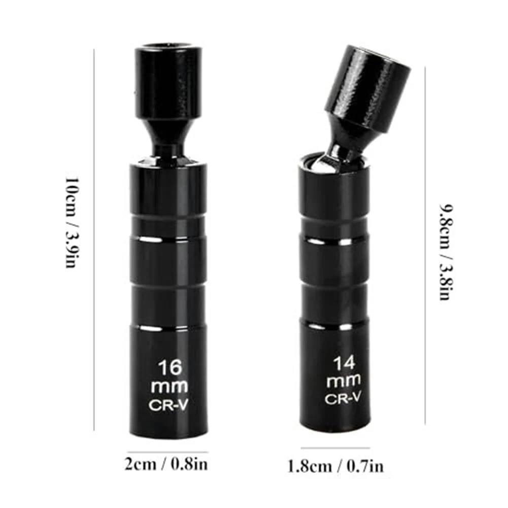 2Pcs 14/16mm 3/8 Inch Spark Socket Wrench Adapter Spark Extractor Connector Set For N54 N55 N63 E90 Car Repair ToolGood product