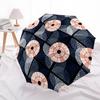 1pc Geometric Shapes Automatic Opening/Closing Folding Umbrella with 8 Ribs, Portable Sunshade Umbrella Birthday and Holidays Gifts Yy250105112