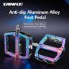 TANKE bicycle pedals ultralight aluminum alloy colorful anti-skid bearing mountain bike accessories MTB foot pedals folding bike