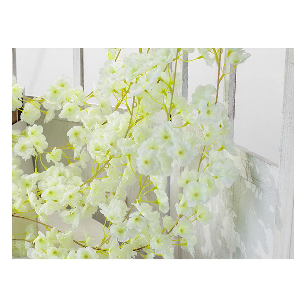 Artificial Flower Rattan Single 1.8m 135pcs Flowers Head Vivid Decorative Silk Plastic Hanging Fake