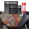 2pcs Reusable PTFE Coated BBQ Mesh Grilling Pouches Grill Bag with Silicone Brush Baking