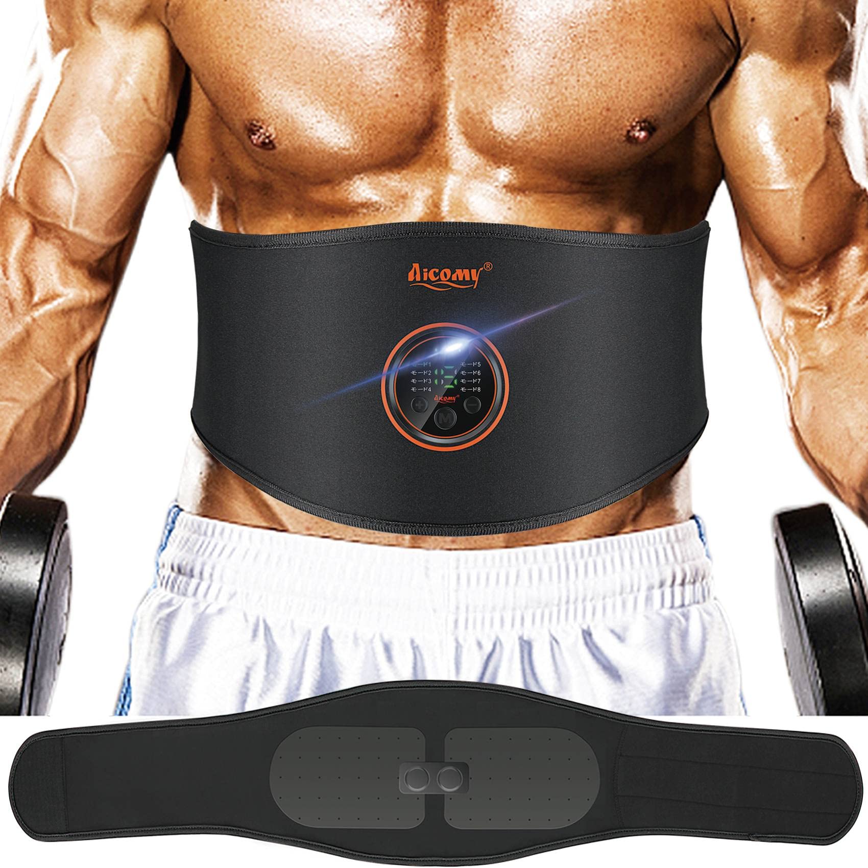 

Модель Aicomy Без гелевых пластин EMS пояс для мышц живота с удлинителем, моющийся, перезаряжаемый [требуется регистрация утилиты], ремень, ремень,