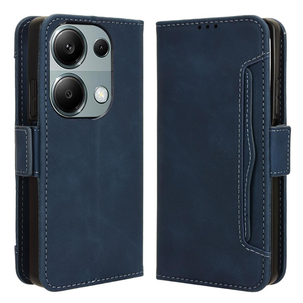 For Xiaomi Redmi Note 13 Pro 4G/Poco M6 Pro 4G/Note 14S 4G Case Multiple Card Slots Leather Phone Cover