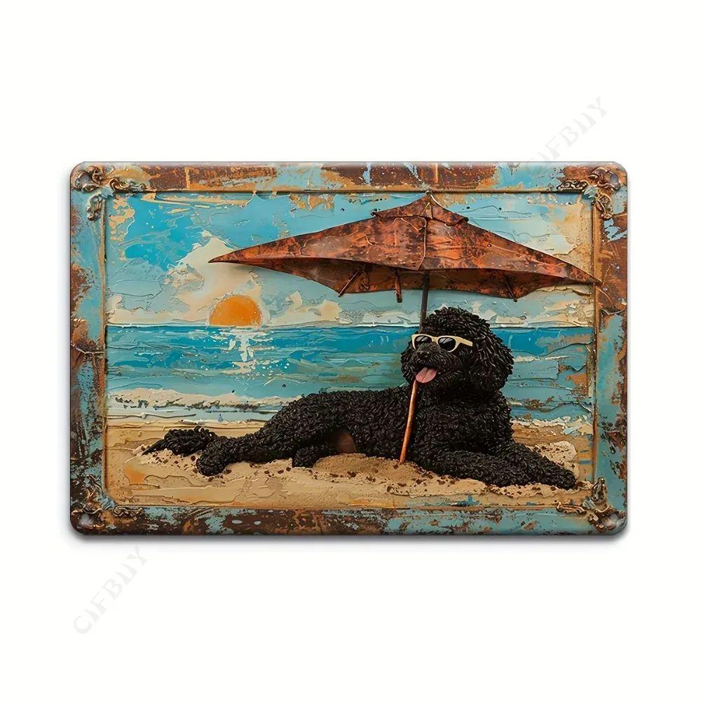 Vintage Animal Drawing Metal Tin Sign 2D Wall Art