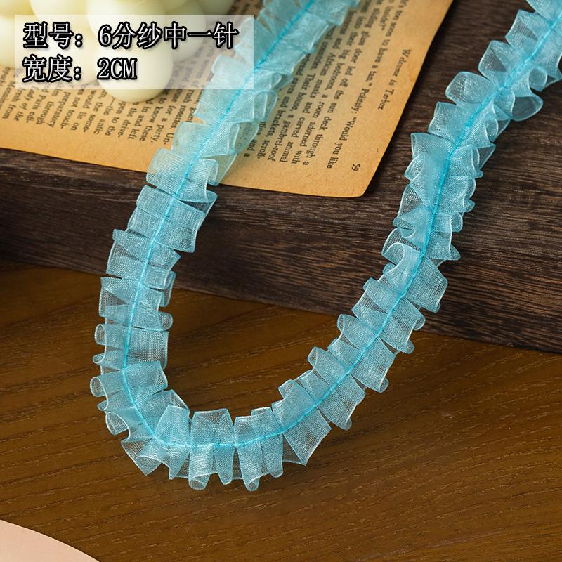 

2meters Blue Lace Ribbons Trimming For Decorative Apparel Sewing Supplies Party Dress Diy Handmade Material Needlework Fabric 2 Meters