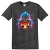 Goku Ultra Instinct Anime Fighter T Shirt W/ Neon Energy Burst Graphic Art Tee