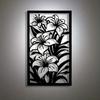 Laser Cut Metal Wall Art Lily Flower Decor for Home Office Living Room Bedroom Garden Gift