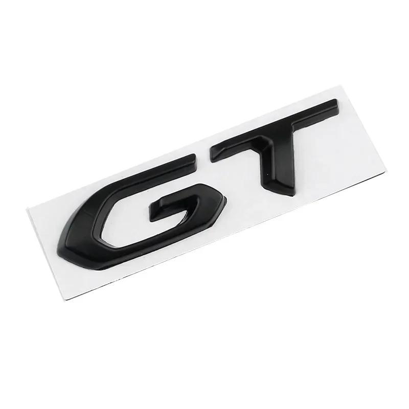 VKDF5 3D Metal GT Logo Car Rear Trunk Emblem Badge Decals Sticker for KIA Peugeot 208 308 508 2008 3008 5008 106 107 206 207 307 406