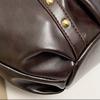 Oil Wax LeatherRetro American Style Locomotive Style Underarm Bag Y2K Shoulder Bag  Travel