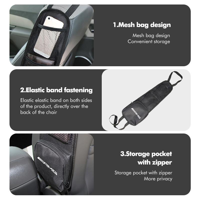 GLC GLB Car Seat Side Storage Hanging Bag Drink Phone Holder Pocket For Mercedes Benz AMG C180 C300 W124 W176 W177 C200 C260 GL