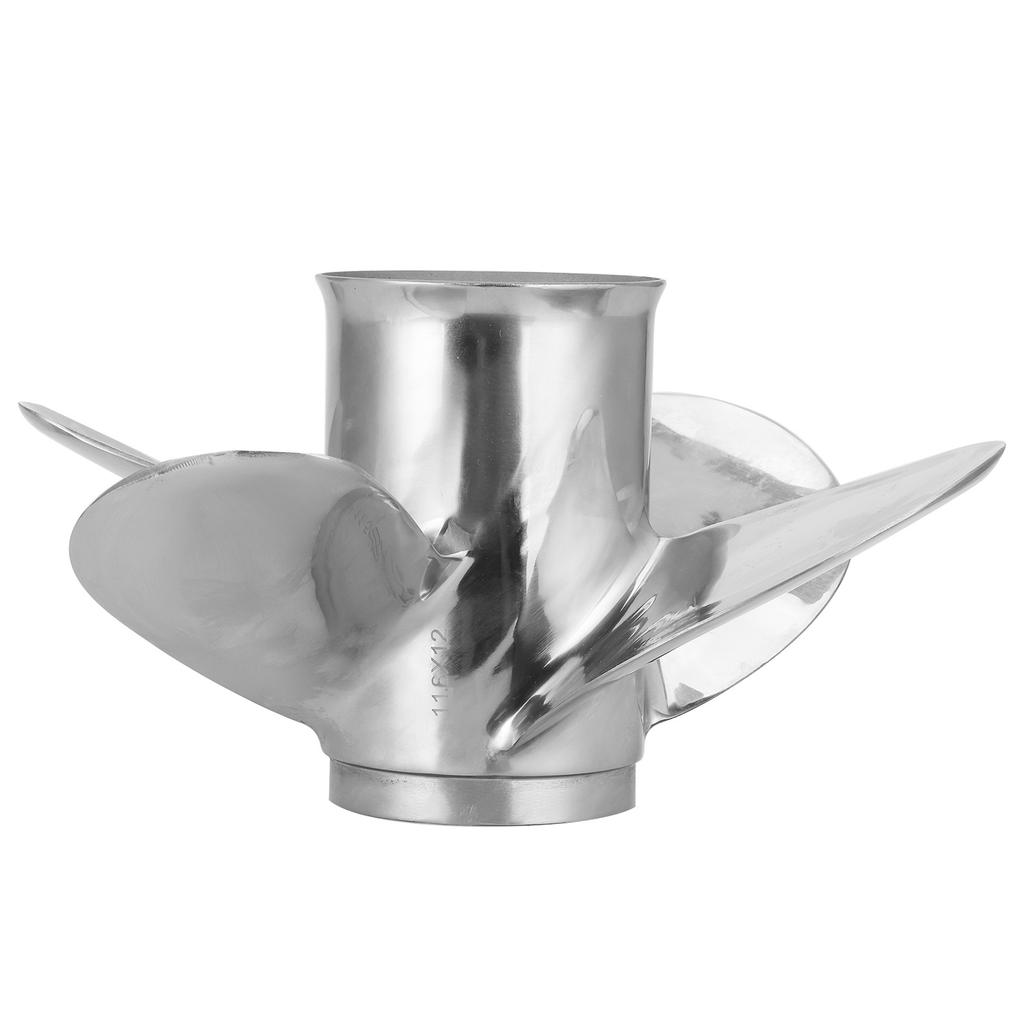 11.6x12 RH RH Outboard Propeller 4 Blades Stainless Steel Fit for Yamaha 25?60HP Engine