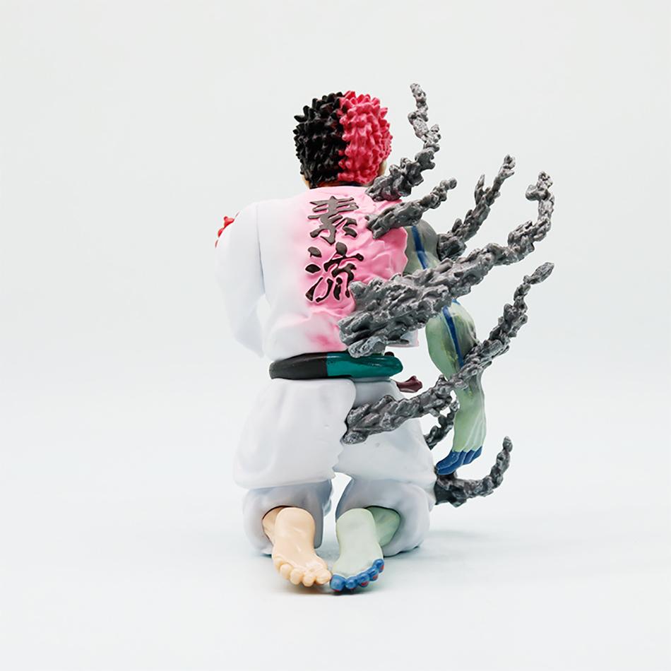 Anime Demon Slayer Akaza Hakuji Cry Face Kneeling Posture 14cm PVC Model Statue Figure Collectible Periphery Good Present Toy Doll