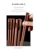 Red Sandalwood Chopsticks - Set of 10 Solid Wood, No Paint/Wax, Antibacterial, Anti-mildew, Engraved Logo, Ideal for Home Use