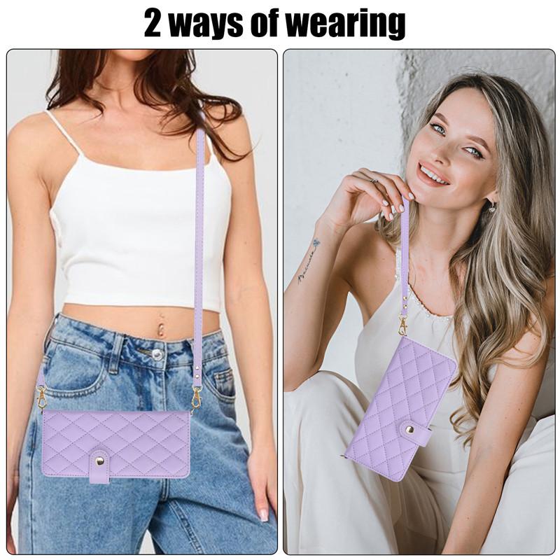 Luxus-Crossbody-Lanyard-Leder-Geldbörsen-Karten-Handyhülle für Samsung Galaxy Z Fold 5 4 3 Handgelenk-Seil-Flip-Stand-Abdeckung