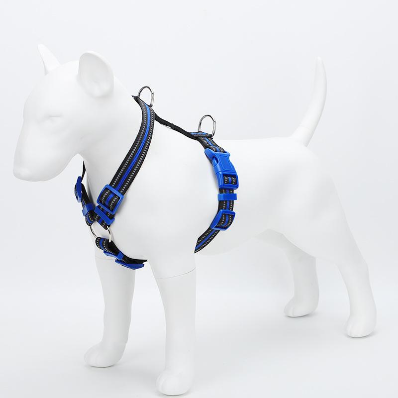 Pet Harness Adjustable Reflective Dog Harness Strong & Durable Double Stitched Harness for Small and Medium Dog Training Running