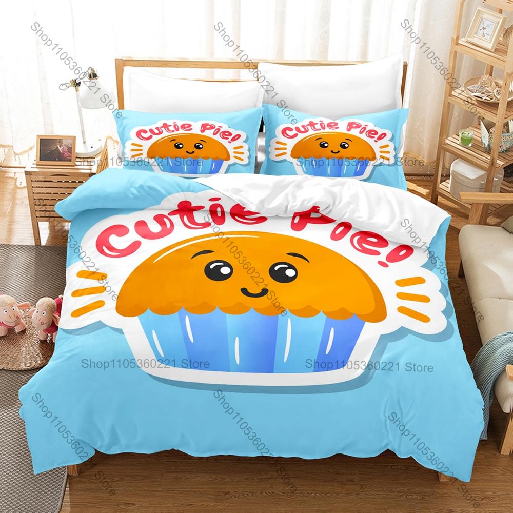 Cool Cutie Pie Bedding Set Includes Duvet Cover 2 Pillowcases Sweet Romantic Thai BL Series Character Bedroom Decor For Drama Lo
