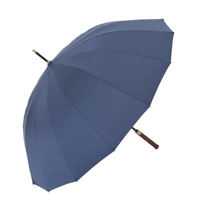 16-Rippen Holzgriff Golf Langstiel Gerader Schirm Schirm Herrenschirm Schirm