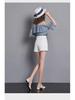 Women's High-Waist White Suit Shorts – Spring 2024 A-Line Slim Fit, Loose Wide-Leg Casual Fashion