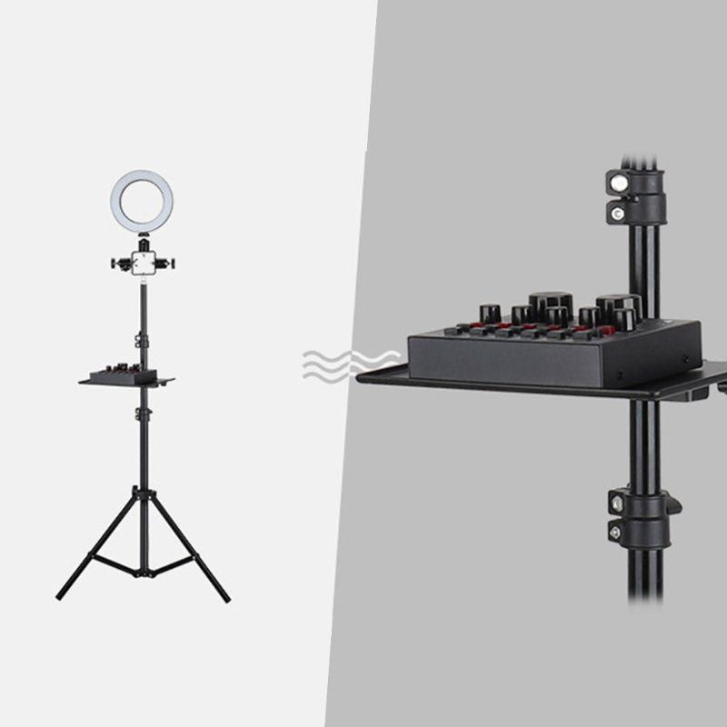 Portable Adjustable Shelf Organizer Expandable Outdoor Karaoke Equipment Clip Broadcast Stand Tray Sound Card Tray