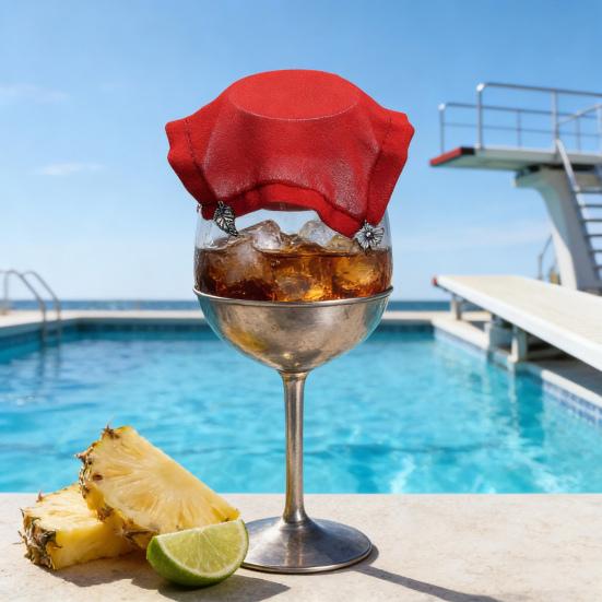 1/4Pcs Wine Glass Lid Breathable Grille Design Reusable Fabric Wine Glass Covers Set with Flower Leaf Decor Outdoor Party Glass Dust Protector