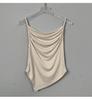 Korean Dongdaemun Sexy Pleated Camisole & Short Cardigan Two-Piece Set for Women