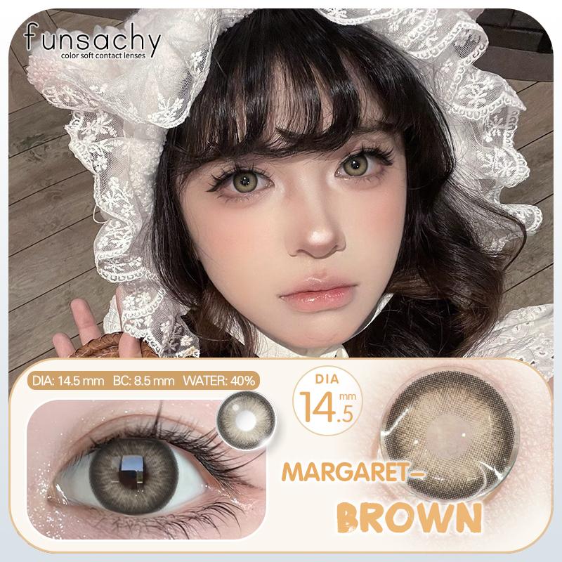 FUNSACHY 2pcs Natural Look Blue Eye Lenses Colored Contact Lenses for Eyes Eye Makeup Beauty Pupil Gray Eyes New Fashion Lens