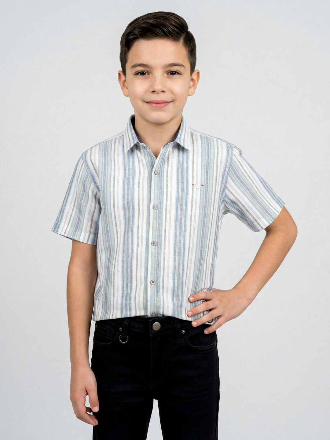 Monte Carlo Boy Smart Fit White Shirt 4-5 Years