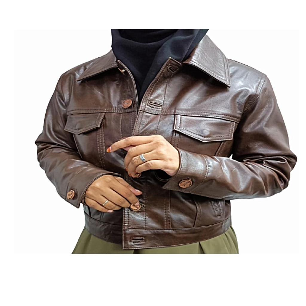 Damen Leder Dunkelbraun Shirt, Echtes Schafleder Damen Lässiges Leder Shirt, Handgemachtes Echtleder Biker Shirt, Butterweiches Leder Shirt