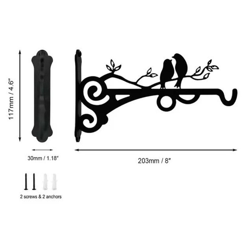 2/1Pcs Wall-Mounted Hook Flower Pot Holder Europe Vintage Iron Art Flower Stand Garden Decoration Wall Hanging Basket Bracket