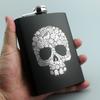 8 OZ Ounces Black Matte Metal Gift Stainless Steel Hip Flask Flagon Alcohol Bottle Whisky Vodka Laser Engraved LOGO Custom Made